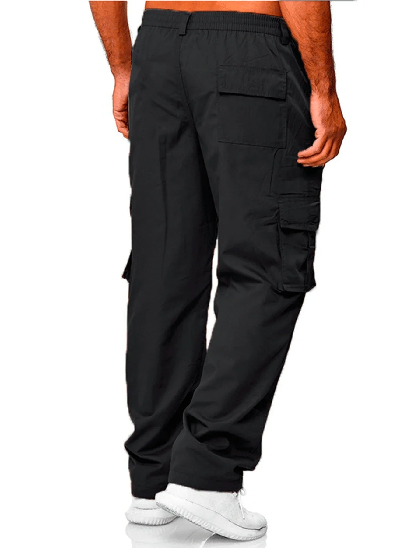 Men's Cargo Pants Sweatpants Outdoor Loose Straight Long Trousers Summer Casual Multi-Pocket Durable Workwear Male Trousers - Premium Kiosk