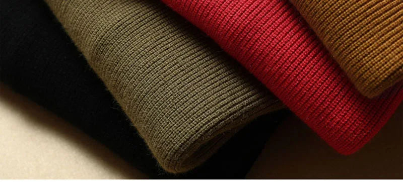 2025 New Sweater Women Half Turtleneck Thicken Pullover Knitted Sweaters Warm Knitwear Female Jumper Winter Casual Top