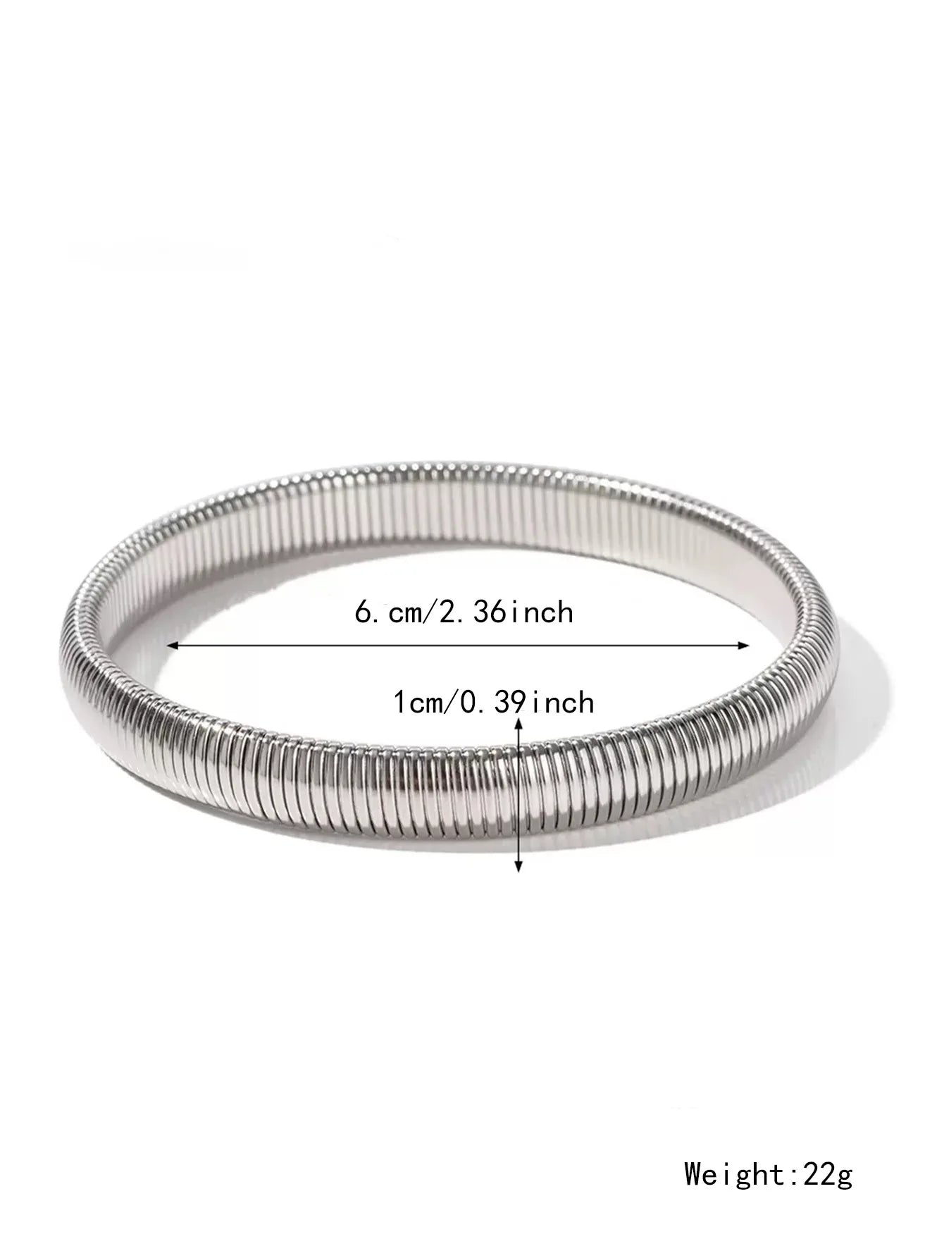 Yupsk Waterproof Stainless Steel Retro Elasticity Thick Metal Polish Bracelet 18K Gold Plated Fashion Jewelry for Men Women