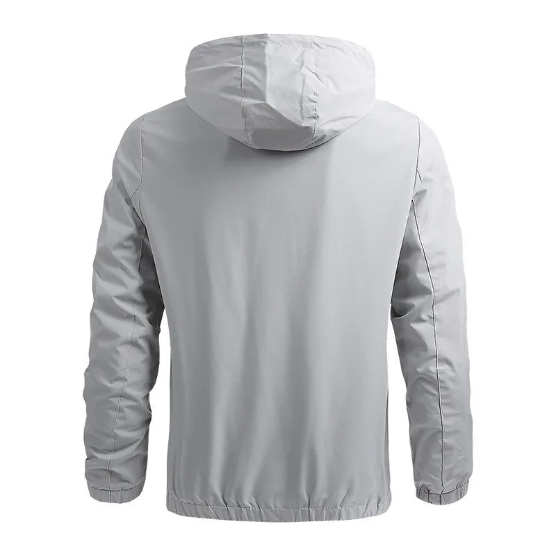 Hooded Jacket Men Autumn Thin Breathable Outdoor Sportwear Windbreaker Hiking Sport Outwear Windproof Hoodies Men's Clothing Top