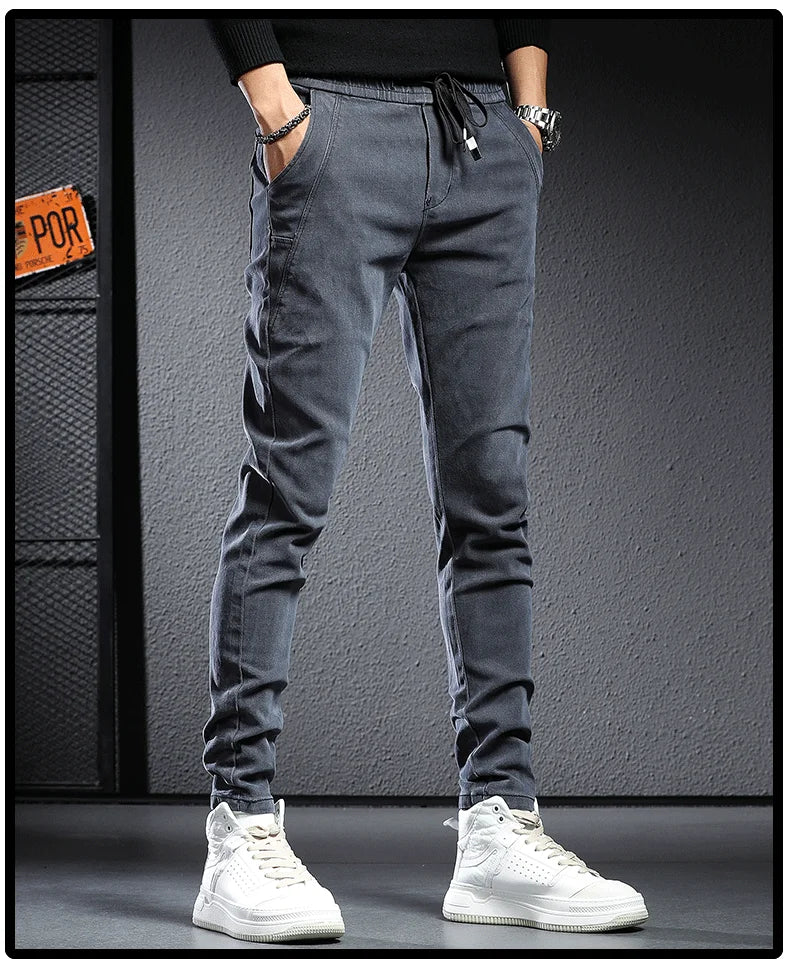 Spring Summer Black Gray Cargo Jeans Men Streetwear Denim Jogger Pants Men Baggy Harem Jean Trousers cargo pants men jeans - Premium Kiosk