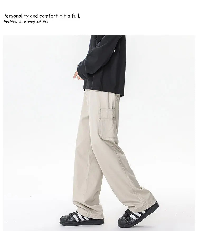 M-XXXXXXXXL Mens Cargo Combat Trousers Chino Cotton Jeans Casual Streetwear Work Wear Pants Plain Color Autumn Bottoms 8XL 7XL - Premium Kiosk