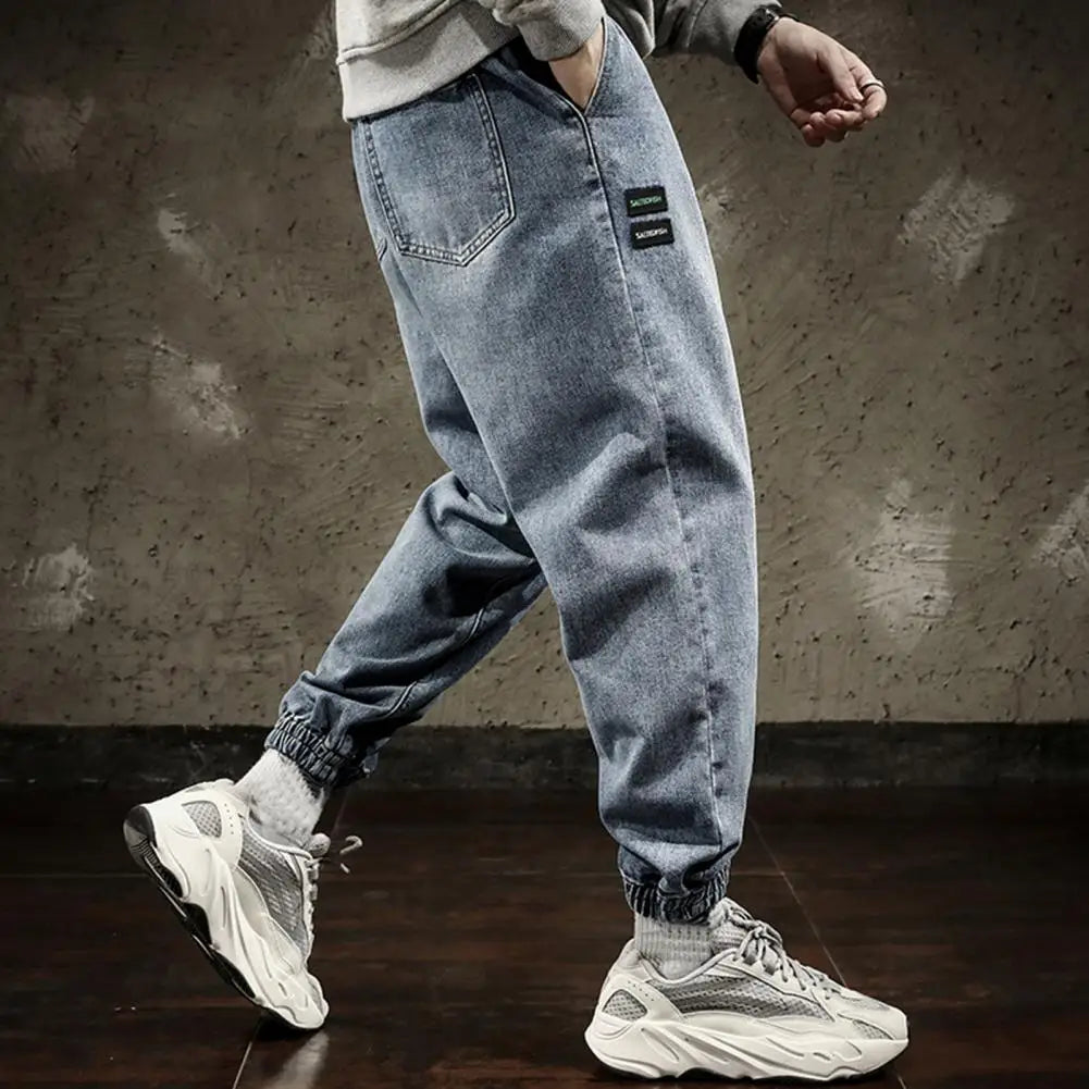 2023 Spring Summer Cotton Jogger Pant Men Pants Harajuku Cargo Jeans Casual Harem Denim Korean Hip Hop Sweatpants Male Trousers - Premium Kiosk