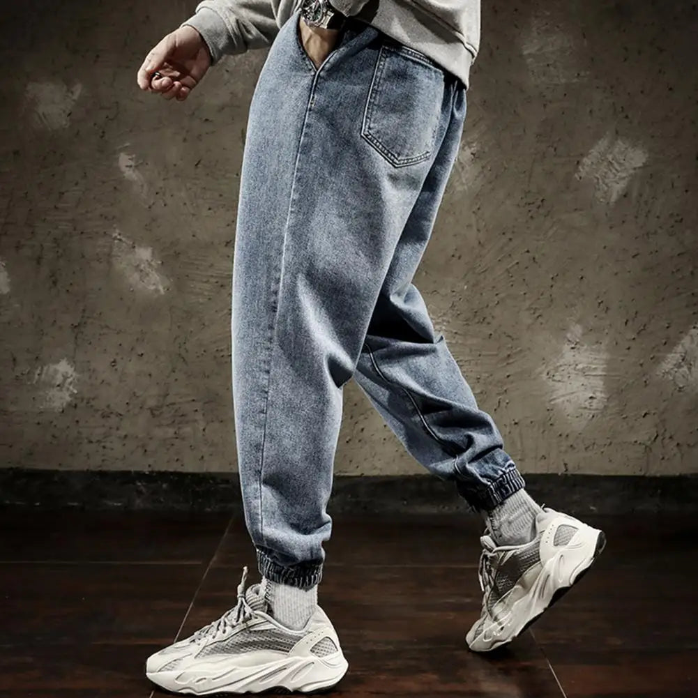 2023 Spring Summer Cotton Jogger Pant Men Pants Harajuku Cargo Jeans Casual Harem Denim Korean Hip Hop Sweatpants Male Trousers - Premium Kiosk