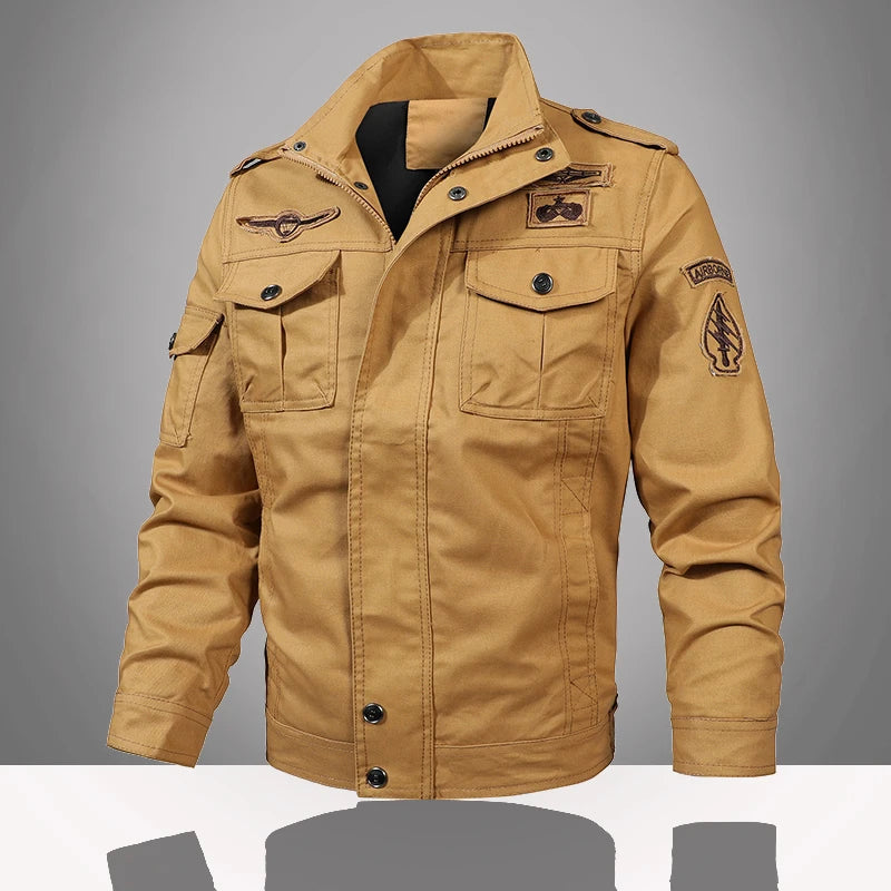 2025 Mens Jacket Fashion Trend Workwear Vintage Coat Winter Warm Windproof Casual Outwear Military jacket pilot