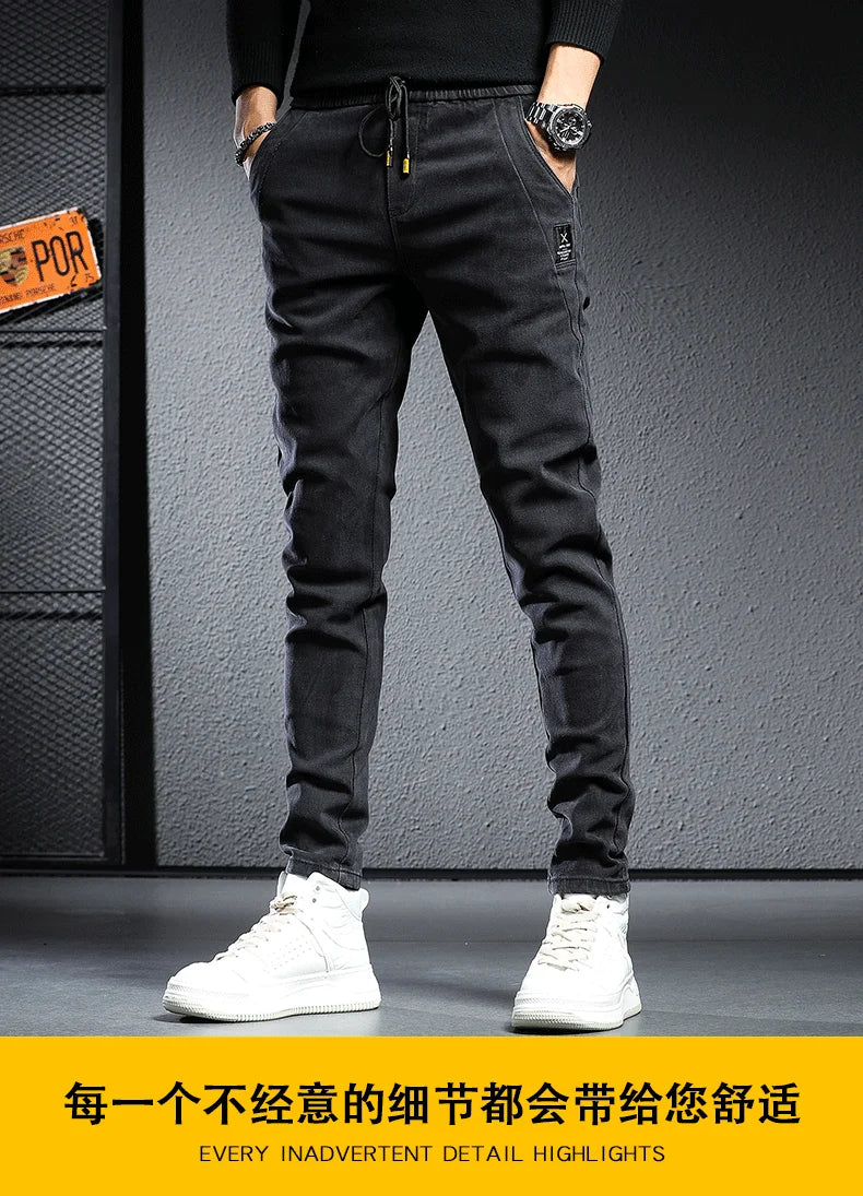 Spring Summer Black Gray Cargo Jeans Men Streetwear Denim Jogger Pants Men Baggy Harem Jean Trousers cargo pants men jeans - Premium Kiosk