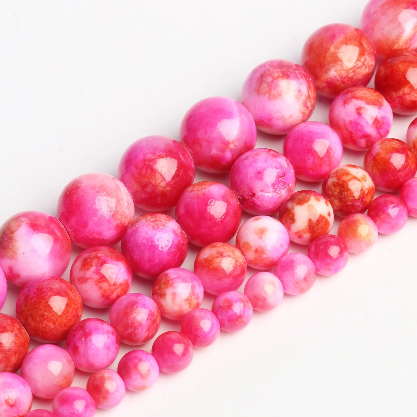 4-12mm Persian Jades Beads Smooth Spacer Jasper Stone Beads Loose Round for Jewelry Charms Bracelets Making DIY Accessory