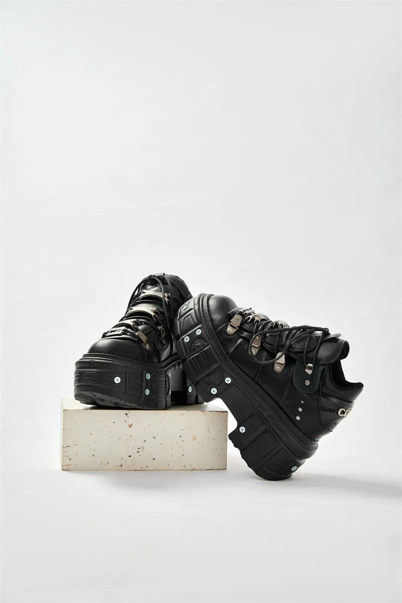 2025 New Diablo Daddy Shoes Platform Women's Heavy Metal Personality Gothic Punk Boots Men