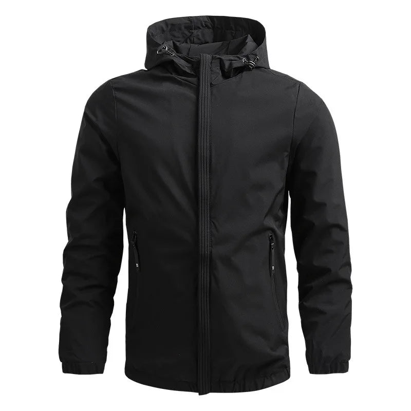 Hooded Jacket Men Autumn Thin Breathable Outdoor Sportwear Windbreaker Hiking Sport Outwear Windproof Hoodies Men's Clothing Top