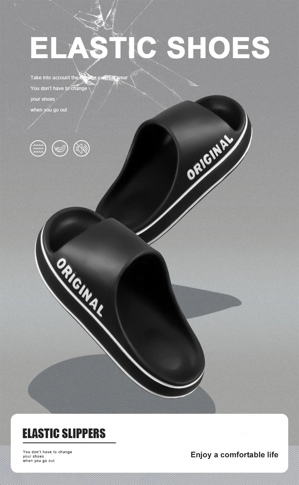 Women's Classic Slippers Slip-Resistant Soft Indoor Outdoor Comfortable Summer Footwear Men's Shoes - Premium Kiosk