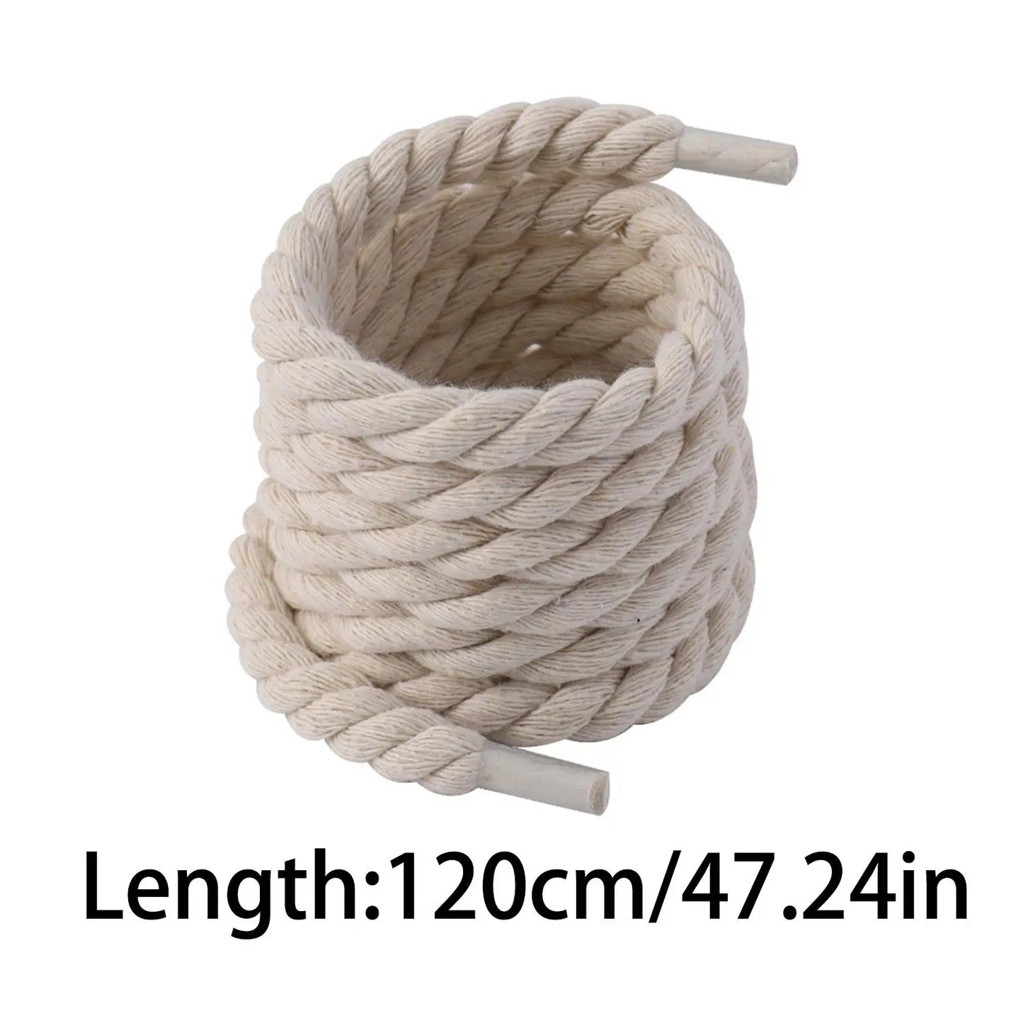 2PCS 120CM Thick Cotton Line Weaving Twisted Rope Bold Shoelaces Women Men Sneakers Low-top Canvas Shoe Laces Strings