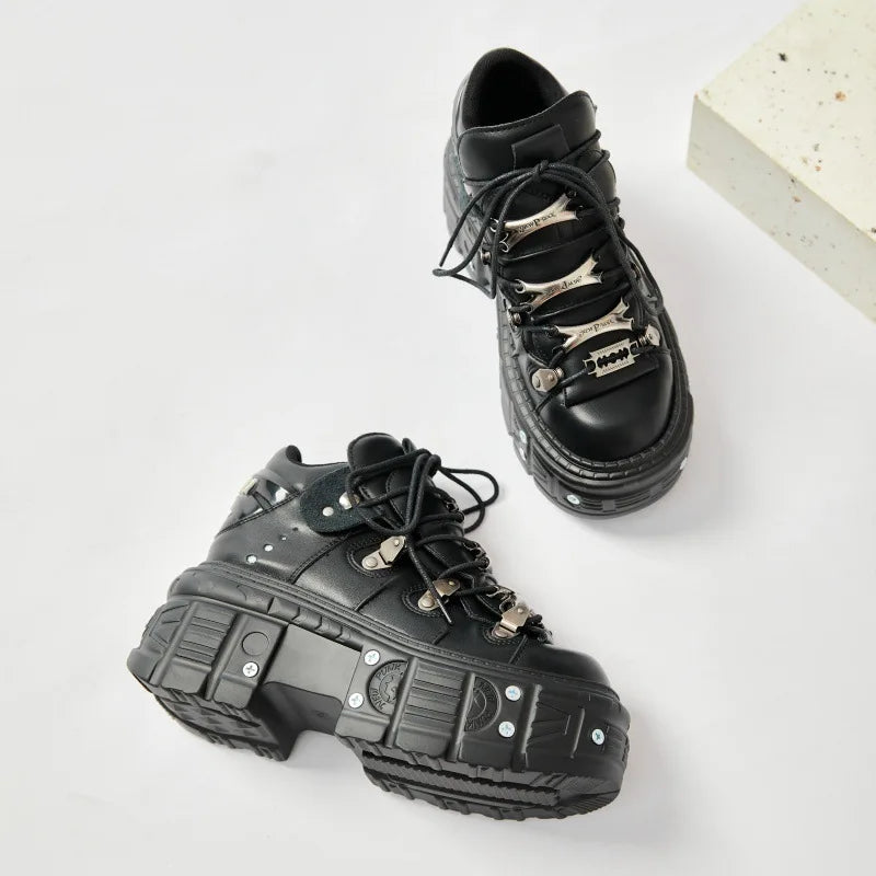 2025 New Diablo Daddy Shoes Platform Women's Heavy Metal Personality Gothic Punk Boots Men