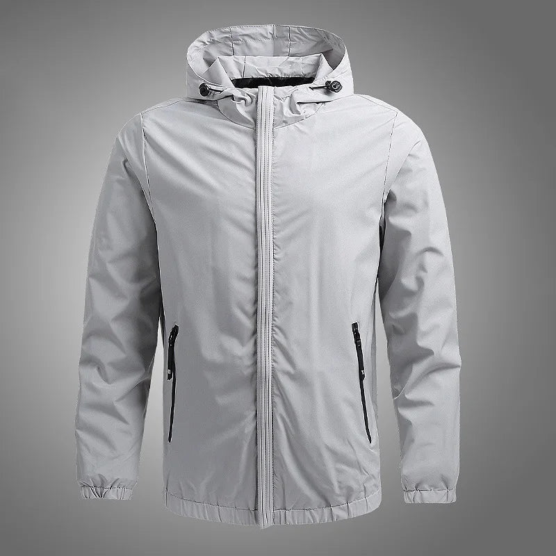 Hooded Jacket Men Autumn Thin Breathable Outdoor Sportwear Windbreaker Hiking Sport Outwear Windproof Hoodies Men's Clothing Top