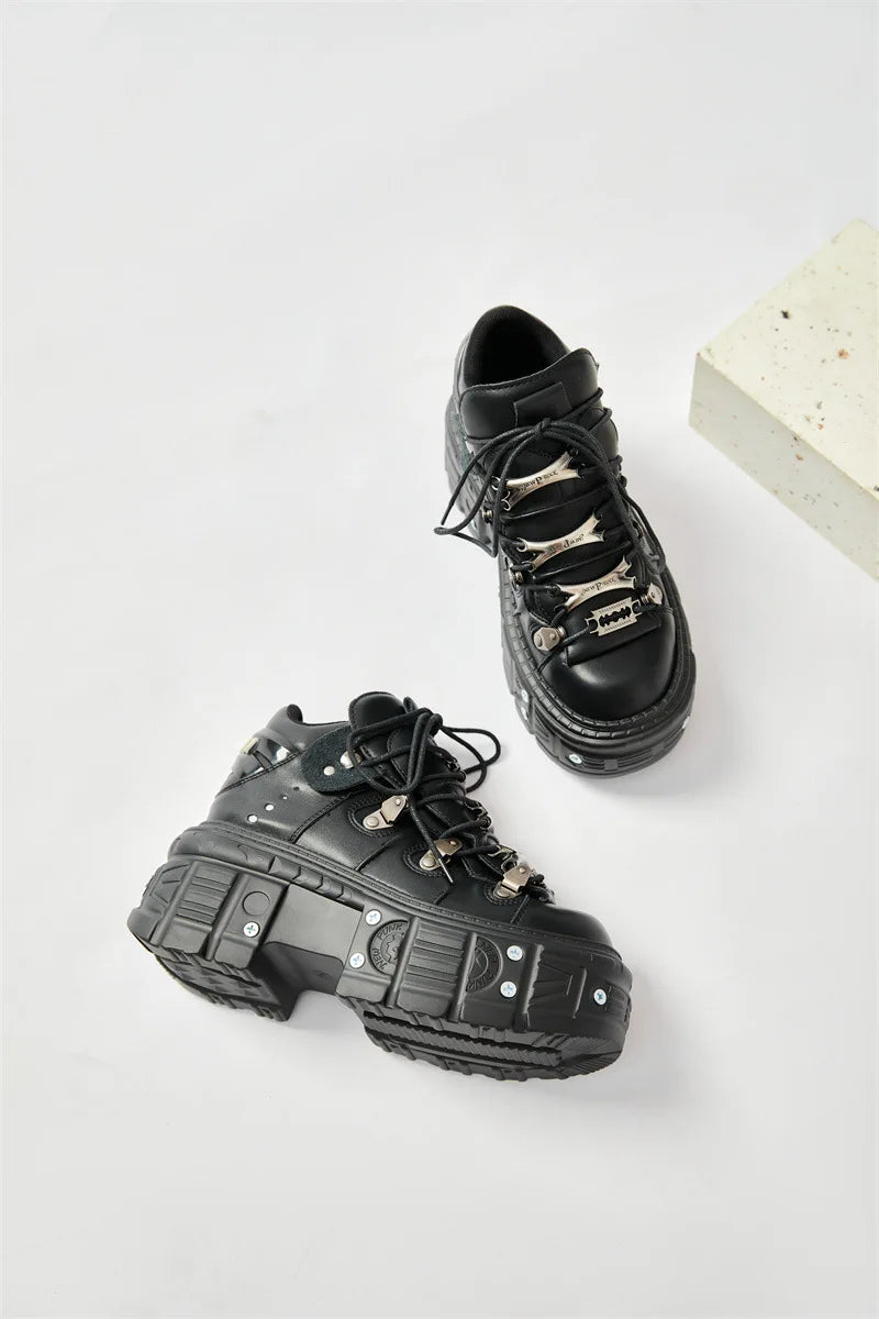 2025 New Diablo Daddy Shoes Platform Women's Heavy Metal Personality Gothic Punk Boots Men