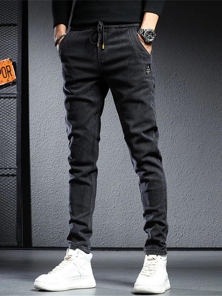 Spring Summer Black Gray Cargo Jeans Men Streetwear Denim Jogger Pants Men Baggy Harem Jean Trousers cargo pants men jeans - Premium Kiosk