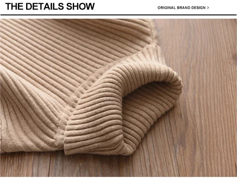 2024 New Sweater Kids Sweaters Autumn Girls Turtleneck Sweaters 1-9Yrs Baby Boys Pullover Winter Knitted Bottoming Boys Sweaters