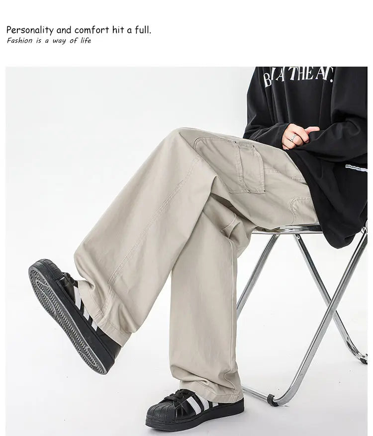 M-XXXXXXXXL Mens Cargo Combat Trousers Chino Cotton Jeans Casual Streetwear Work Wear Pants Plain Color Autumn Bottoms 8XL 7XL - Premium Kiosk