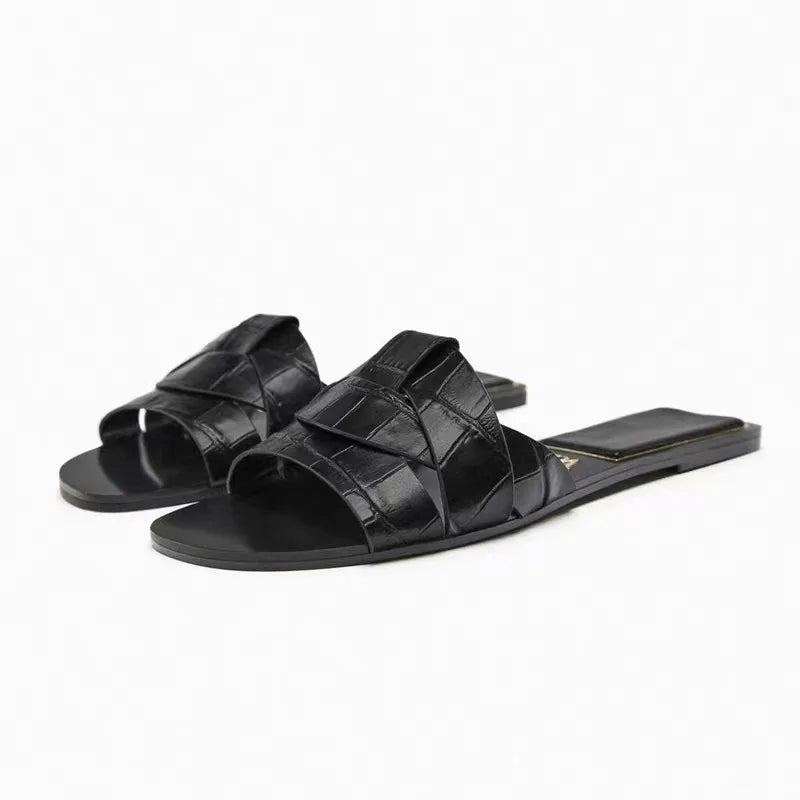 2024 New Fashion Slippers Women Sexy Flat Sandals Casual Ladies Sand Beach Slippers Elegant Fish Mouth Slippers Women - Premium Kiosk