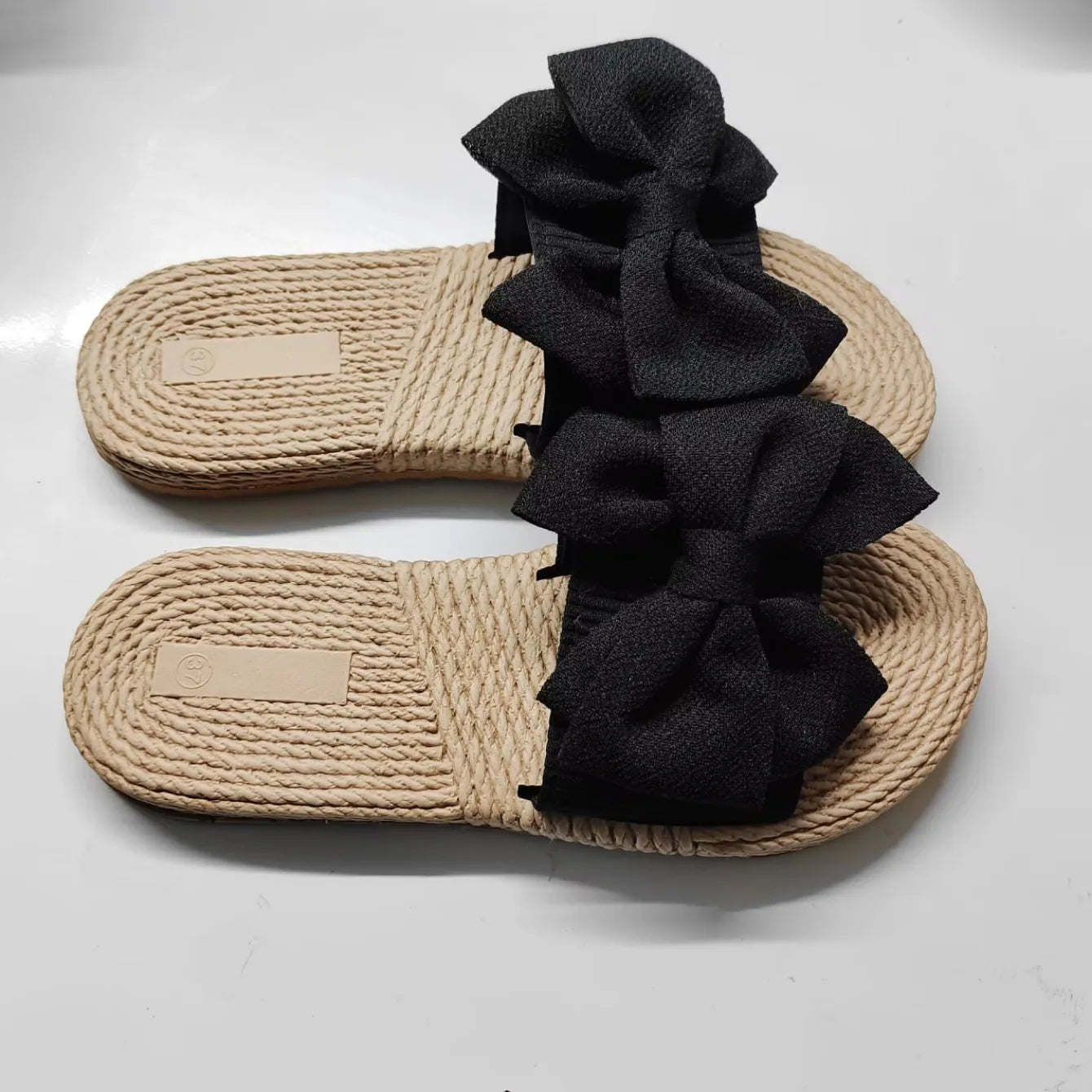 Women Slippers Fashion Trend Bow Anti Slip Sandals Wear-resistant Comfortable Soft Sole Flat Heel Slippers Home Slides Women - Premium Kiosk