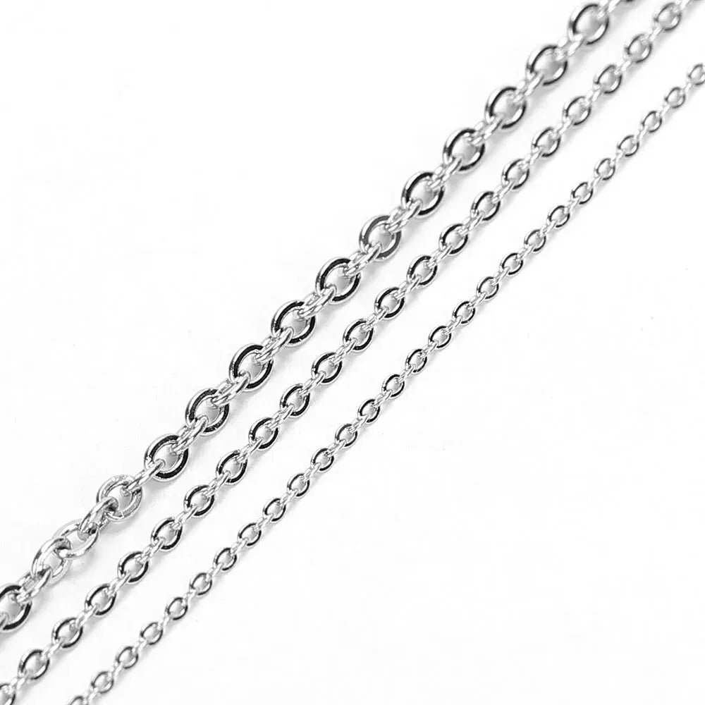 10Meters Stainless Steel Chain O Shape Cross Chains For Necklace Bracelet Jewelry Making DIY Accessories