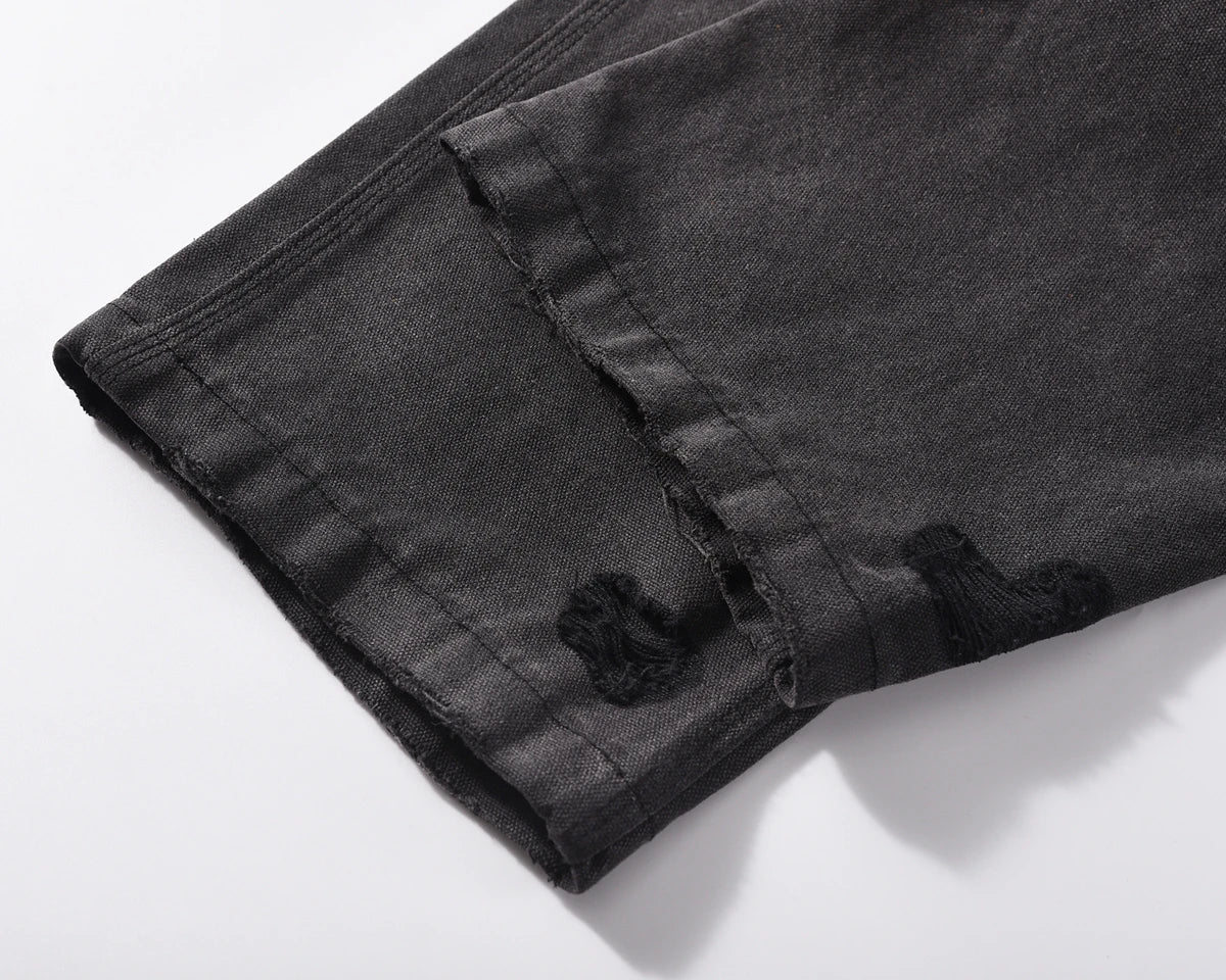 Yao Fashion ERD Luxury Casual Cargo Jeans Streetwear Loose Vintage Ripped Pants High Streetwear HipHop Unisex Trousers For Men - Premium Kiosk