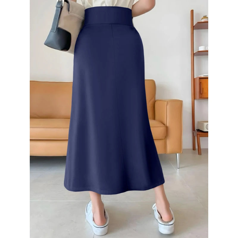 Women's Long Dresses Classic Fashion Elegant High Stretch Solid Colour Long Dresses Suitable for Dating and Shopping