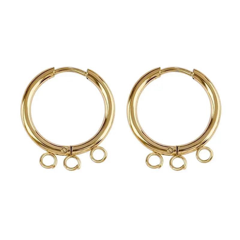 10pcs/lot Stainless Steel DIY Earrings Round Hoop Earring Clasps Fittings Base DIY Jewelry Earrings Making Supplies Finding