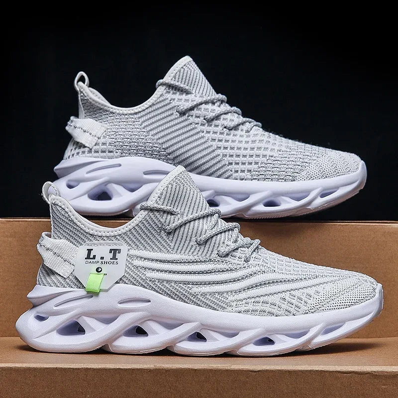 2024 The New Black Running Shoes Casual Sneakers White Outdoor Breathable Mesh Shoes Men Light Shock-absorption Sneakers