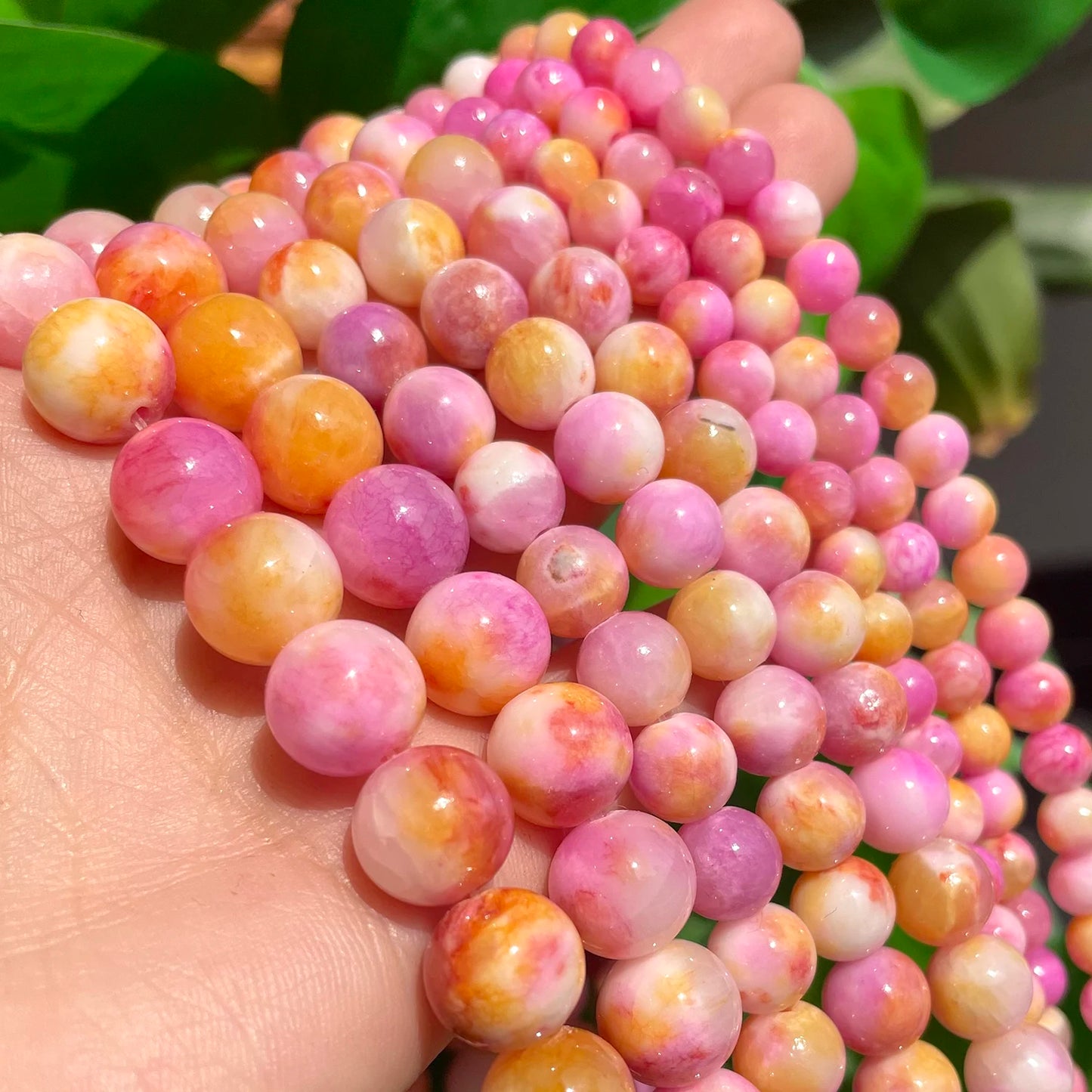 4-12mm Persian Jades Beads Smooth Spacer Jasper Stone Beads Loose Round for Jewelry Charms Bracelets Making DIY Accessory