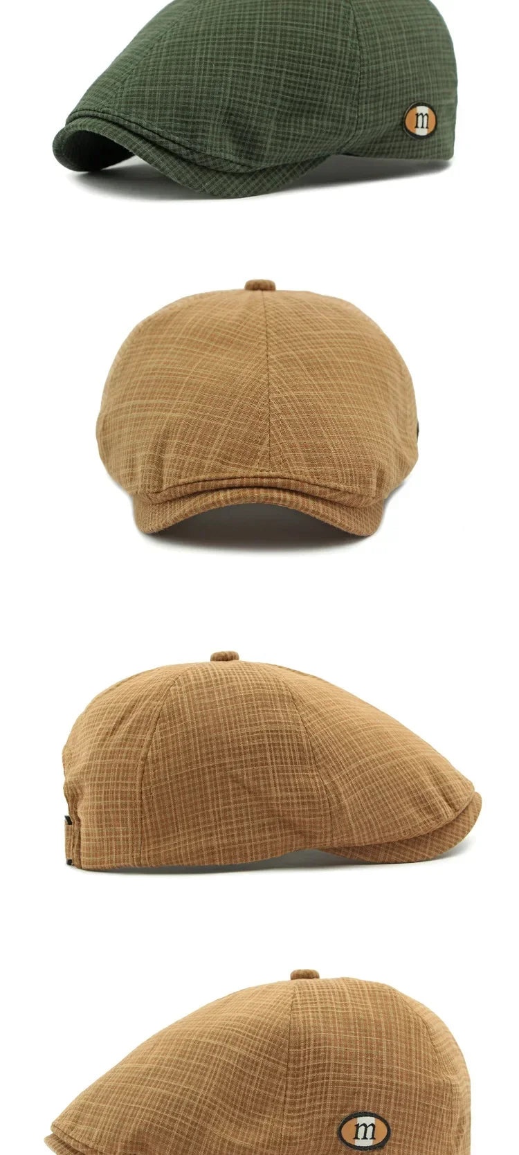 2025 New Hats for Men and Women Wearing British Retro Beret Hat Fashion Casual Berets Caps for Women Solid Color Adjustable Cap