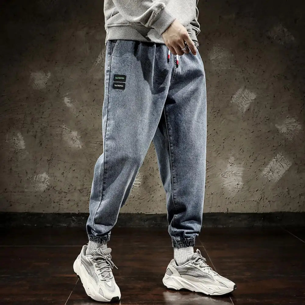 2023 Spring Summer Cotton Jogger Pant Men Pants Harajuku Cargo Jeans Casual Harem Denim Korean Hip Hop Sweatpants Male Trousers - Premium Kiosk