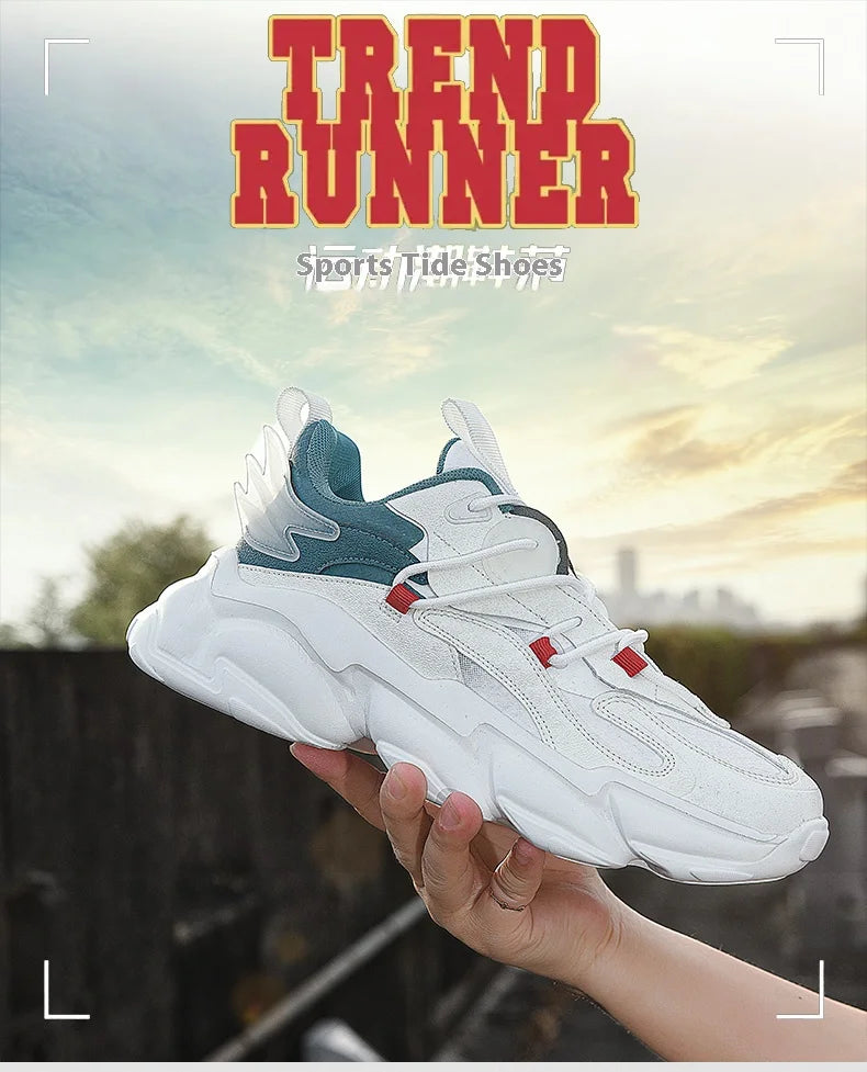 2025 new fashion platform daddy shoes men's ins port fashion shoes male personality popular leisure running shoes