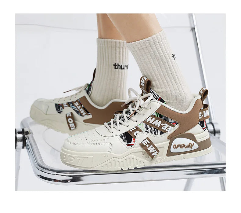 2025 new men's shoes for spring, breathable, niche, trendy, versatile, casual board shoes, height increasing sports shoes