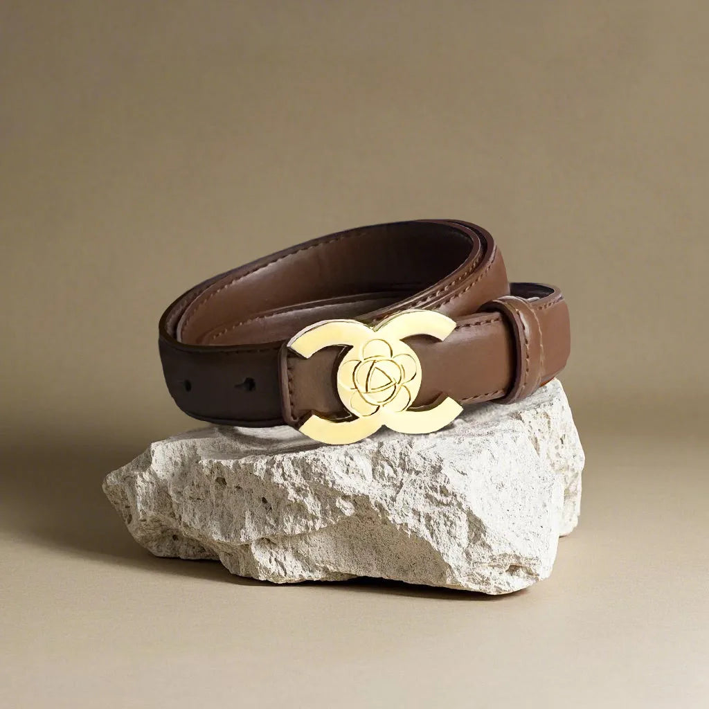 Women's belts designed in the style of luxury brands make women look more beautiful when worn as accessories and can also be giv