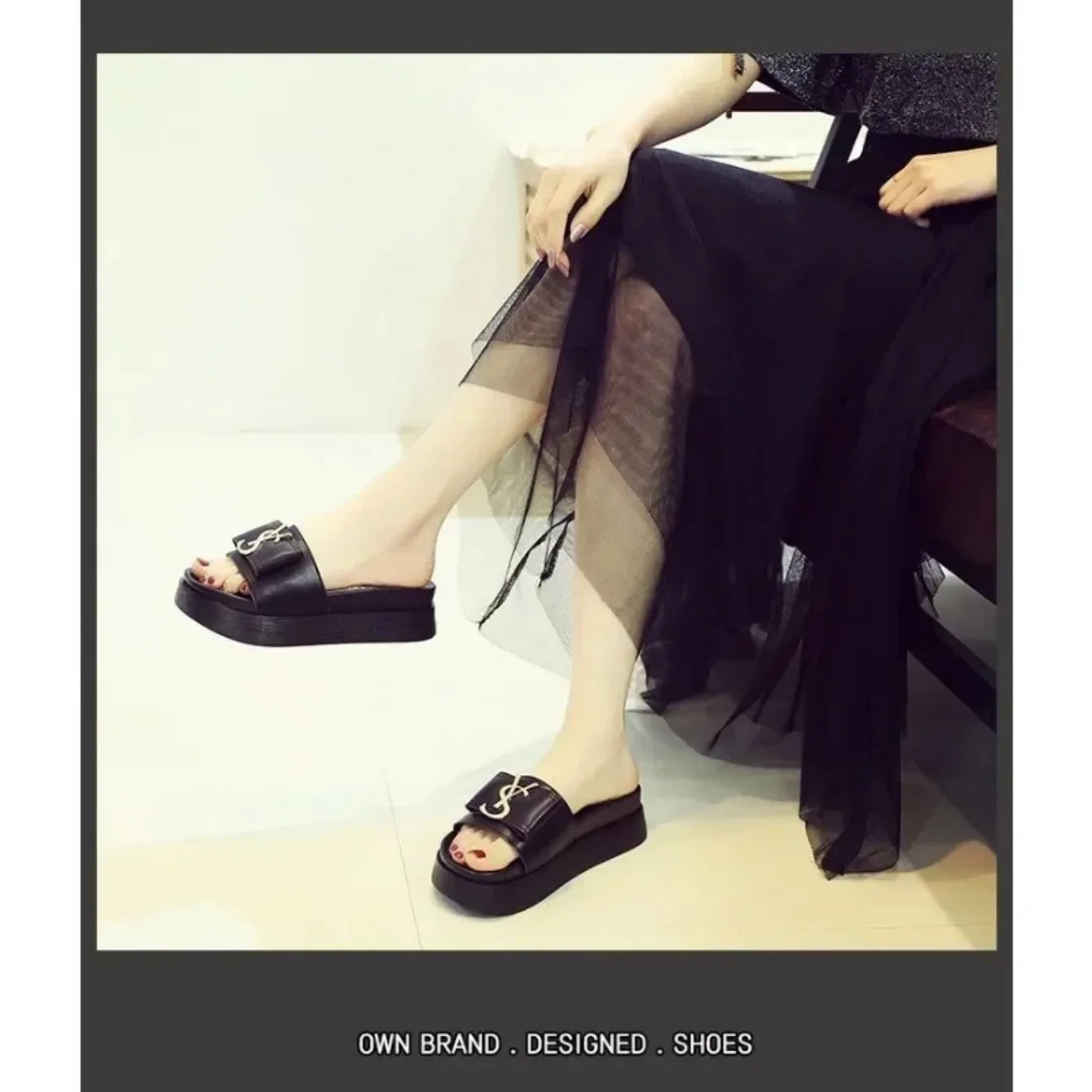 Women Slippers Summer Anti-slip Shoes Platform Design Trend Casual Fashion Sandals Casual Outside Non-slip Slippers Slides Women