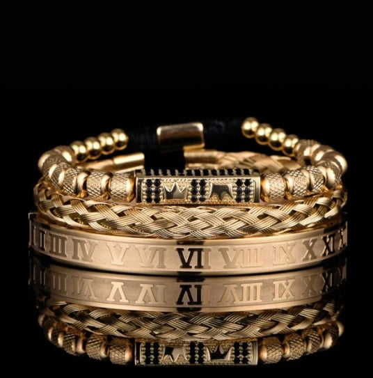 3pcs/set Luxury Set Trendy customized Bracelets wholesale Men Jewelry Bracelets