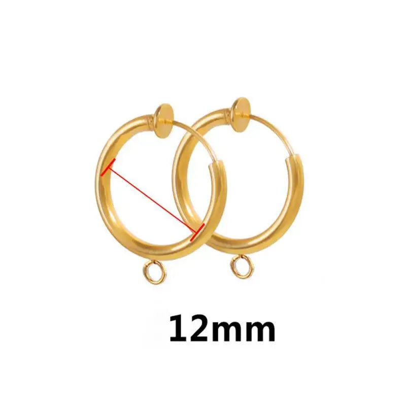 10pcs/lot Stainless Steel DIY Earrings Round Hoop Earring Clasps Fittings Base DIY Jewelry Earrings Making Supplies Finding