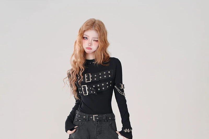 Y2K 2000S Black Cargo Jeans Women Vintage Streetwear Wide Leg Denim Pants Harajuku Aesthetic High Waist Baggy Straight Trousers - Premium Kiosk