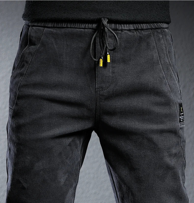 Spring Summer Black Gray Cargo Jeans Men Streetwear Denim Jogger Pants Men Baggy Harem Jean Trousers cargo pants men jeans - Premium Kiosk