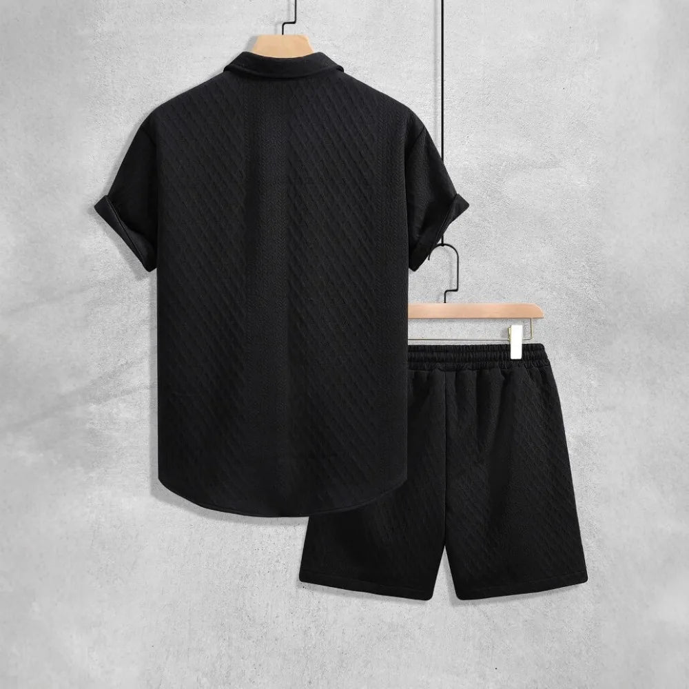 Men's Shirt Casual Loose Short Sleeve Shorts Breathable Sweat-absorbent Shirt