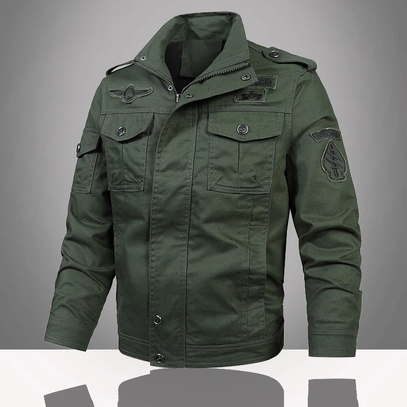 2025 Mens Jacket Fashion Trend Workwear Vintage Coat Winter Warm Windproof Casual Outwear Military jacket pilot