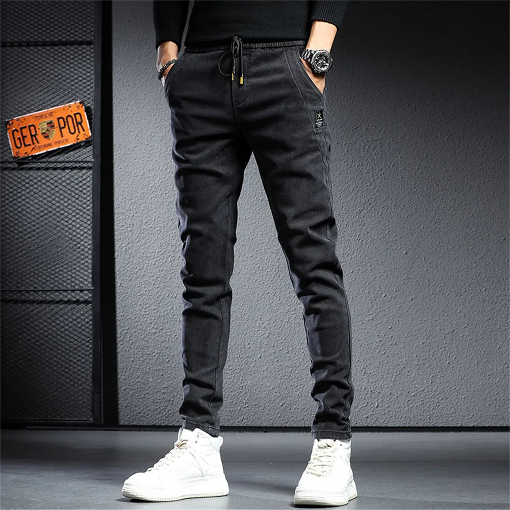 Spring Summer Black Gray Cargo Jeans Men Streetwear Denim Jogger Pants Men Baggy Harem Jean Trousers cargo pants men jeans - Premium Kiosk