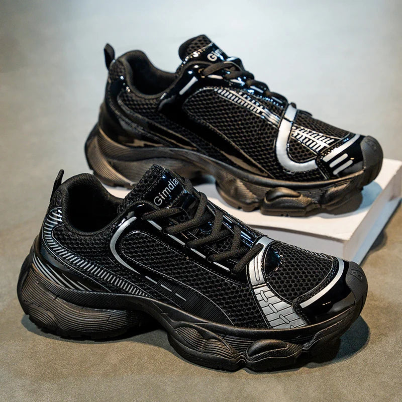 2025 New Autumn and Winter Dad Shoes for Men Couples Shoes, Thick Soles, Increased Genuine Leather, Breathable, Polis