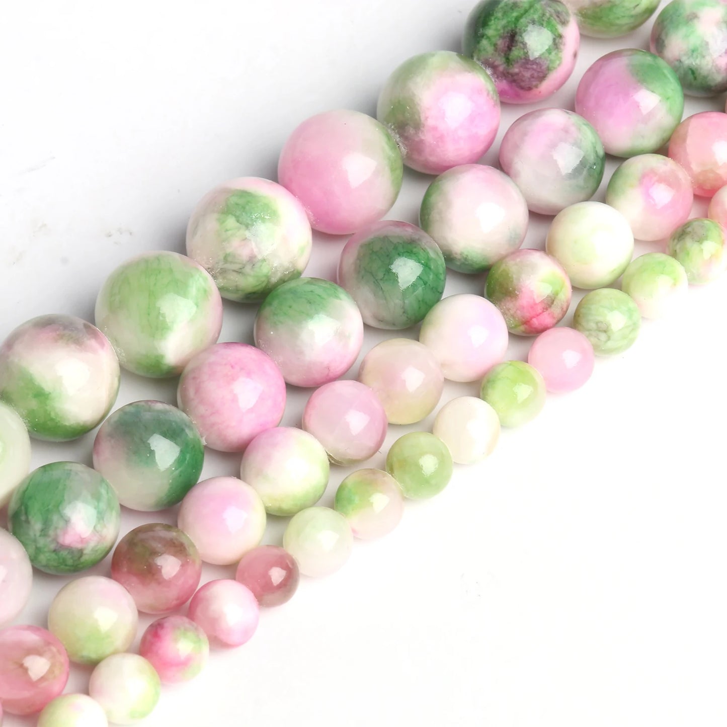4-12mm Persian Jades Beads Smooth Spacer Jasper Stone Beads Loose Round for Jewelry Charms Bracelets Making DIY Accessory
