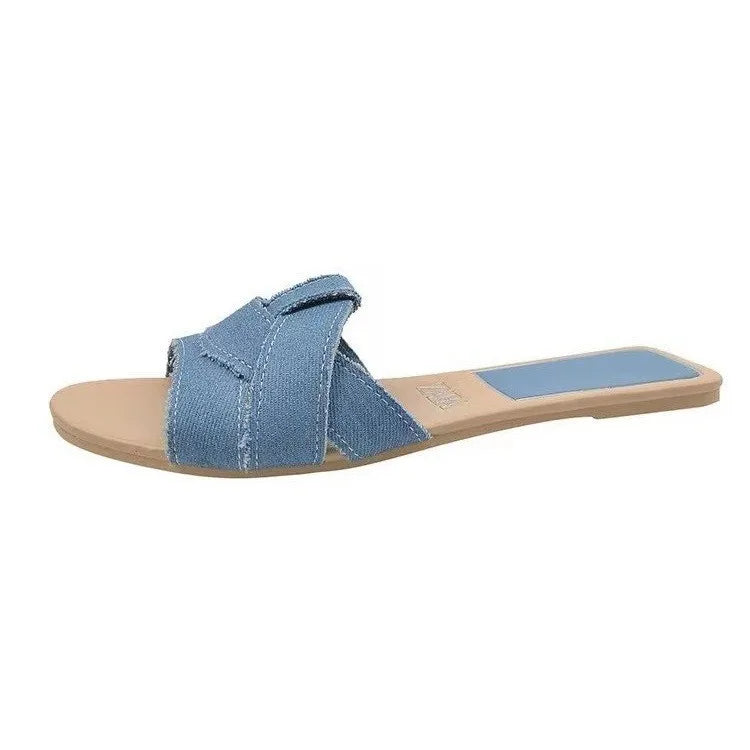 2024 New Fashion Slippers Women Sexy Flat Sandals Casual Ladies Sand Beach Slippers Elegant Fish Mouth Slippers Women - Premium Kiosk