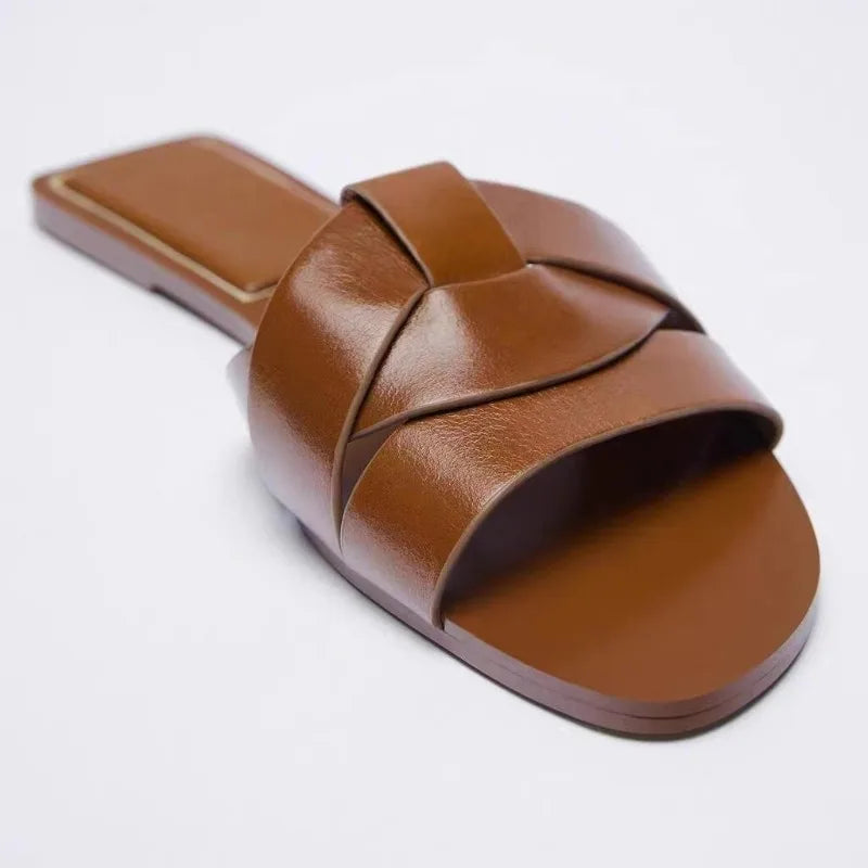 2024 New Fashion Slippers Women Sexy Flat Sandals Casual Ladies Sand Beach Slippers Elegant Fish Mouth Slippers Women - Premium Kiosk