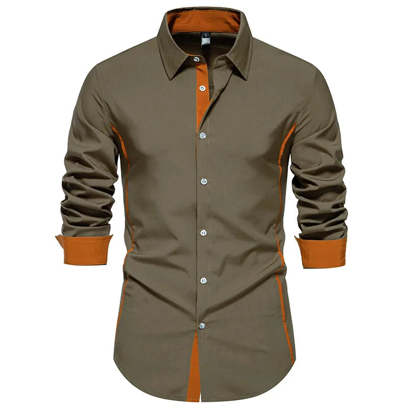Man Shirts Men Long Sleeve Henry Collar Mens Dress Shirts Casual Male Clothes Chemise Hemd Homme Shirt B51