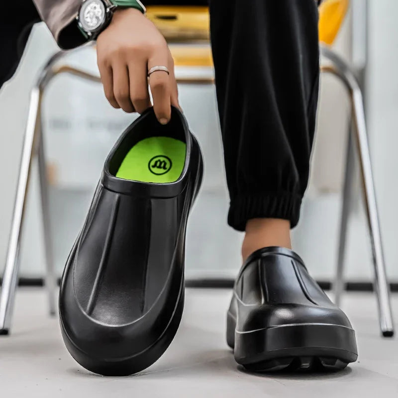 Women's Slippers Are All Season Anti Slip Waterproof Thick Soled Fashionable Simple Rain Boots for Couples Chefs Doctors Nurses - Premium Kiosk