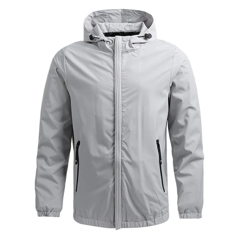 Hooded Jacket Men Autumn Thin Breathable Outdoor Sportwear Windbreaker Hiking Sport Outwear Windproof Hoodies Men's Clothing Top