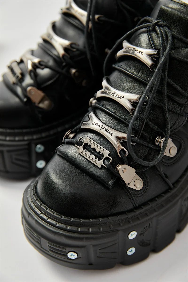 2025 New Diablo Daddy Shoes Platform Women's Heavy Metal Personality Gothic Punk Boots Men